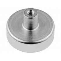 GN 50.2-HF-25-M4; Magnet: permanent; hard ferrite; H: 8mm; 40N; Ø: 25mm; Int.thread: M4; ELESA+GANTER GN 50.2-HF-25-M4; Magnet: permanent; hard ferrite; H: 8mm; 40N; Ø: 25mm; Int.thread: M4; ELESA+GANTER