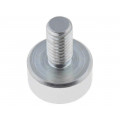 GN 50.3-ND-10-M4; Magnet: permanent; neodymium; H: 4.5mm; 25N; Ø: 10mm; Ext.thread: M4; ELESA+GANTER