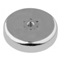 GN 50.4-HF-32-M4; Magnet: permanent; hard ferrite; H: 7mm; 72N; Ø: 32mm; Int.thread: M4; ELESA+GANTER