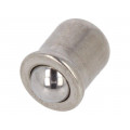 GN 614-4-NI; Smooth ball spring plunger; stainless steel; L: 5mm; F1: 2.5N; ELESA+GANTER