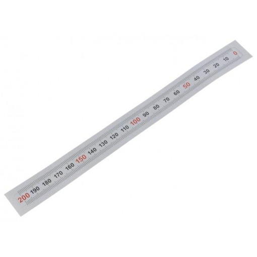 GN 711-KUS-200-W-R; Ruler; figures horizontally arranged,self-adhesive; W: 11mm; ELESA+GANTER GN 711-KUS-200-W-R; Ruler; figures horizontally arranged,self-adhesive; W: 11mm; ELESA+GANTER