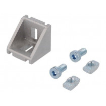 GN 960-30-8-30-30-C-MT; Angle bracket; for profiles; Width of the groove: 8mm; W: 28mm; ELESA+GANTER