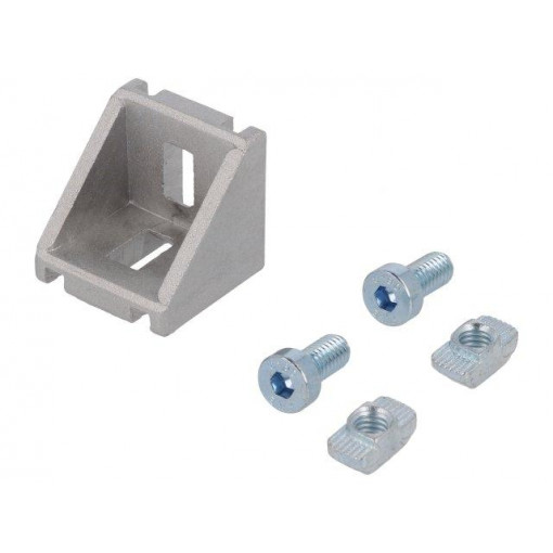 GN 960-30-8-30-30-C-MT; Angle bracket; for profiles; Width of the groove: 8mm; W: 28mm; ELESA+GANTER
