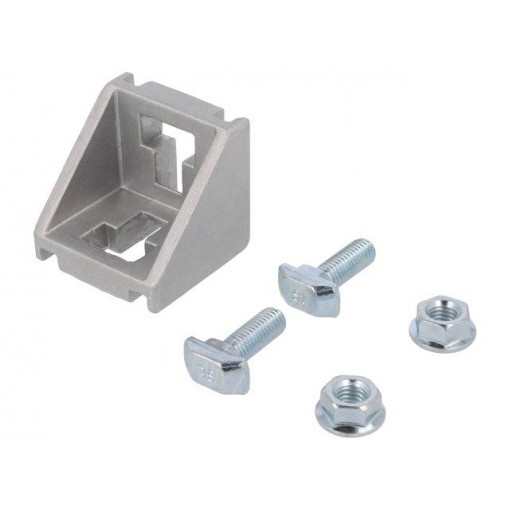 GN 960-45-10-45-45-C-MT; Angle bracket; for profiles; Width of the groove: 10mm; W: 43mm; ELESA+GANTER