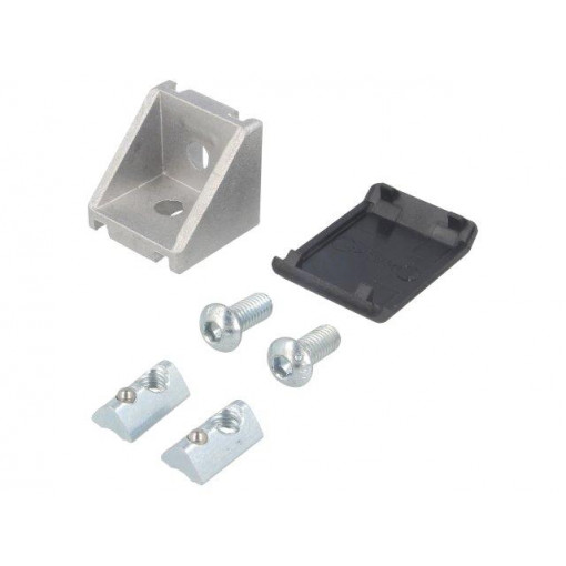 GN 961-30-6-30-30-B-MT; Angle bracket; for profiles; Width of the groove: 6mm; W: 28mm; ELESA+GANTER