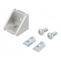 GN 961-30-6-30-30-C-MT; Angle bracket; for profiles; Width of the groove: 6mm; W: 28mm; ELESA+GANTER