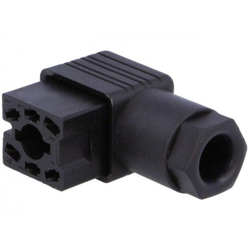 932447100 GO 6 WF; Connector: square; Series: G; plug; female; PIN: 6; tinned; IP65; 50V; HIRSCHMANN