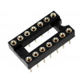 DS1001-01-14BT1NSF6X; Socket: DIP; PIN: 14; Pitch: 2.54mm; precision; THT; gold-plated; CONNFLY DS1001-01-14BT1NSF6X; Socket: DIP; PIN: 14; Pitch: 2.54mm; precision; THT; gold-plated; CONNFLY