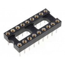 DS1001-01-18BT1NSF6S; Socket: DIP; PIN: 18; Pitch: 2.54mm; precision; THT; gold-plated; CONNFLY DS1001-01-18BT1NSF6S; Socket: DIP; PIN: 18; Pitch: 2.54mm; precision; THT; gold-plated; CONNFLY