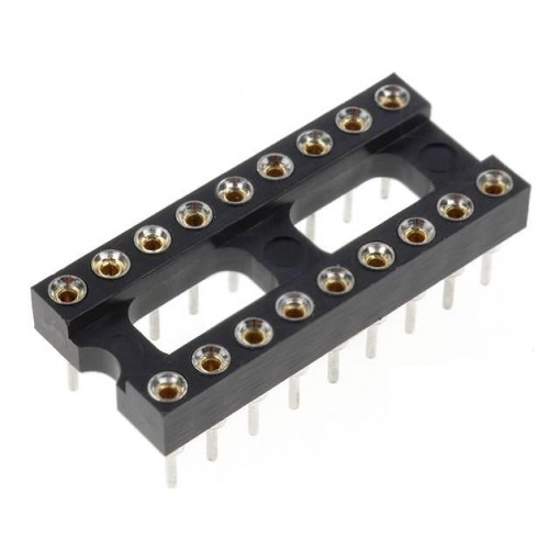 DS1001-01-18BT1NSF6S; Socket: DIP; PIN: 18; Pitch: 2.54mm; precision; THT; gold-plated; CONNFLY DS1001-01-18BT1NSF6S; Socket: DIP; PIN: 18; Pitch: 2.54mm; precision; THT; gold-plated; CONNFLY