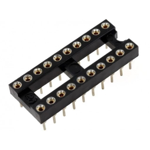 DS1001-01-20BT1NSF6S; Socket: DIP; PIN: 20; Pitch: 2.54mm; precision; THT; gold-plated; CONNFLY DS1001-01-20BT1NSF6S; Socket: DIP; PIN: 20; Pitch: 2.54mm; precision; THT; gold-plated; CONNFLY
