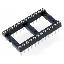 DS1001-01-24BT1WSF6S; Socket: DIP; PIN: 24; Pitch: 2.54mm; precision; THT; gold-plated; CONNFLY DS1001-01-24BT1WSF6S; Socket: DIP; PIN: 24; Pitch: 2.54mm; precision; THT; gold-plated; CONNFLY
