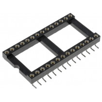 DS1001-02-28W13; Socket: DIP; PIN: 28; Pitch: 2.54mm; precision; SMT; 15.24mm; 0÷85°C; CONNFLY DS1001-02-28W13; Socket: DIP; PIN: 28; Pitch: 2.54mm; precision; SMT; 15.24mm; 0÷85°C; CONNFLY