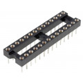 DS1001-01-28BT1NSF6S; Socket: DIP; PIN: 28; Pitch: 2.54mm; precision; THT; gold-plated; CONNFLY DS1001-01-28BT1NSF6S; Socket: DIP; PIN: 28; Pitch: 2.54mm; precision; THT; gold-plated; CONNFLY