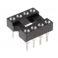 DS1001-01-08BT1NSF6S; Socket: DIP; PIN: 8; Pitch: 2.54mm; precision; THT; gold-plated; 1A; CONNFLY