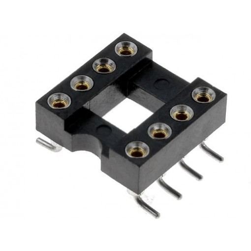 DS1001-02-08N13; Socket: DIP; PIN: 8; Pitch: 2.54mm; precision; SMT; 7.62mm; 0÷85°C; CONNFLY DS1001-02-08N13; Socket: DIP; PIN: 8; Pitch: 2.54mm; precision; SMT; 7.62mm; 0÷85°C; CONNFLY