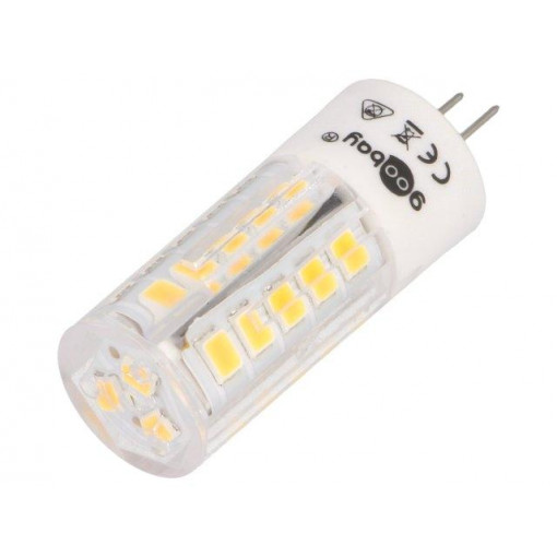 71438; LED lamp; warm white; G4; 12VDC; 12VAC; 340lm; 3.5W; 280°; 2700K; Goobay