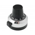 ; Precise knob; with counting dial; Shaft d: 6.35mm; Ø22x24mm; SR PASSIVES