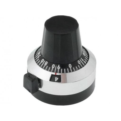 ; Precise knob; with counting dial; Shaft d: 6.35mm; Ø22x24mm; SR PASSIVES