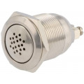 GQ19B-M 12V; Signaller: sound; 85dB; Illumin: none; IP50; Ø19mm; 1÷10mm; 360mW; ONPOW