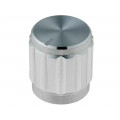 ; Knob; with pointer; aluminium,thermoplastic; Øshaft: 6mm; silver; SR PASSIVES ; Knob; with pointer; aluminium,thermoplastic; Øshaft: 6mm; silver; SR PASSIVES