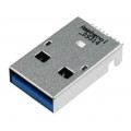 GSB316441CEU; Plug; USB A; on PCBs; SMT; horizontal; USB 3.0; gold-plated; AMPHENOL