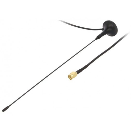 GSM-ANT823; Antenna; GSM; 2dBi; vertical; Mounting: magnet; 50Ω; male,SMA; SR PASSIVES GSM-ANT823; Antenna; GSM; 2dBi; vertical; Mounting: magnet; 50Ω; male,SMA; SR PASSIVES