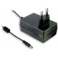 GSM36E18-P1J; Power supply: switched-mode; 18VDC; 2A; Out: 5,5/2,1; 36W; Plug: EU; MEAN WELL