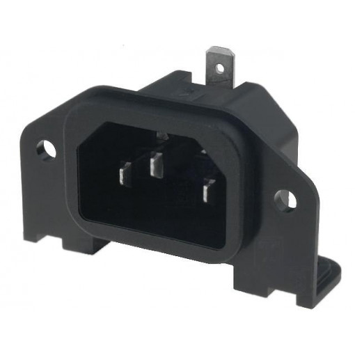 GSP1.8101.1; Connector: AC supply; socket; male; 10A; 250VAC; IEC 60320; C14 (E); SCHURTER