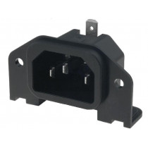 GSP1.9103.1; Connector: AC supply; socket; male; 10A; 250VAC; IEC 60320; C14 (E); SCHURTER