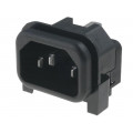 GSP2.9113.13; Connector: AC supply; socket; male; 10A; 250VAC; IEC 60320; SCHURTER