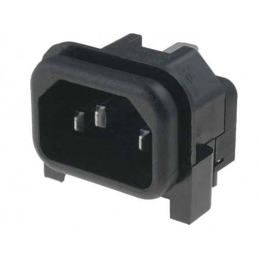 GSP2.9113.13; Connector: AC supply; socket; male; 10A; 250VAC; IEC 60320; SCHURTER