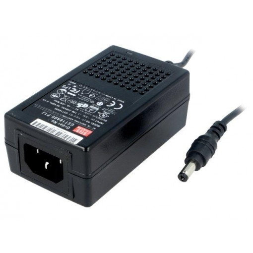GST18A05-P1J; Power supply: switched-mode; 5VDC; 3A; Out: 5,5/2,1; 15W; 85÷264VAC; MEAN WELL