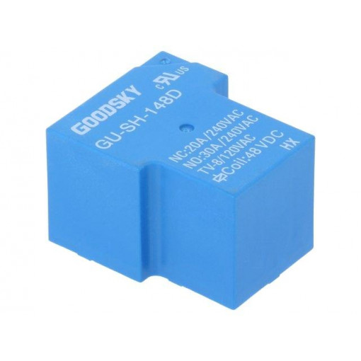 GU-SH-148D; Relay: electromagnetic; SPDT; Ucoil: 48VDC; 30A; Series: GU; 930mW; GOODSKY