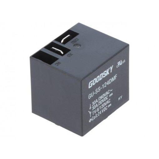 GU-SS-124DMF; Relay: electromagnetic; SPST-NO; Ucoil: 24VDC; 30A; Mounting: PCB; GOODSKY