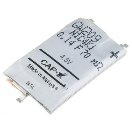 GW209F; Capacitor: electrolytic; supercapacitor; SMD; 0.16F; 4.5VDC; ±20%; CAP-XX
