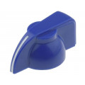 ; Knob; with pointer; Øshaft: 6mm; Ø19.5x14mm; blue; Shaft: knurled; SR PASSIVES ; Knob; with pointer; Øshaft: 6mm; Ø19.5x14mm; blue; Shaft: knurled; SR PASSIVES