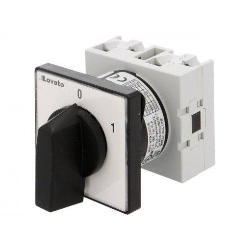 GX1690U; Switch: cam switch; Stabl.pos: 2; 16A; 0-1; Poles: 1; Pos: 2; -25÷55°C; LOVATO ELECTRIC