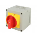 GX2010P25; Switch: cam switch; Stabl.pos: 2; 20A; 0-1; Mounting: in housing; LOVATO ELECTRIC