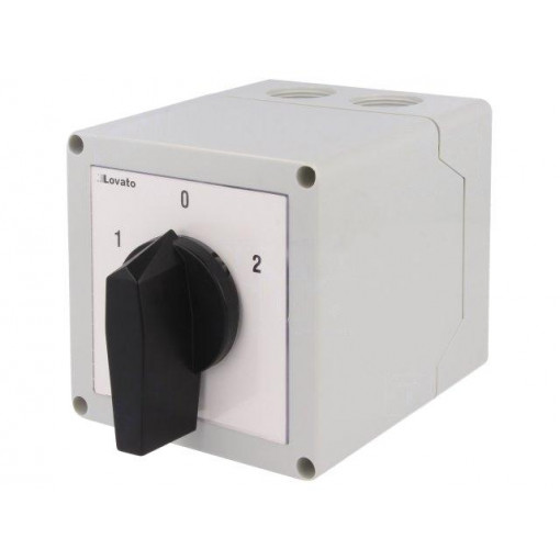 GX3275P; Switch: cam switch; Stabl.pos: 3; 32A; 1-0-2; Mounting: in housing; LOVATO ELECTRIC GX3275P; Switch: cam switch; Stabl.pos: 3; 32A; 1-0-2; Mounting: in housing; LOVATO ELECTRIC