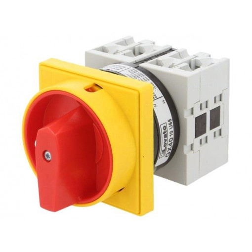 GX4010U65; Switch: cam switch; Stabl.pos: 2; 40A; 0-1; Poles: 3; Pos: 2; -25÷55°C; LOVATO ELECTRIC GX4010U65; Switch: cam switch; Stabl.pos: 2; 40A; 0-1; Poles: 3; Pos: 2; -25÷55°C; LOVATO ELECTRIC