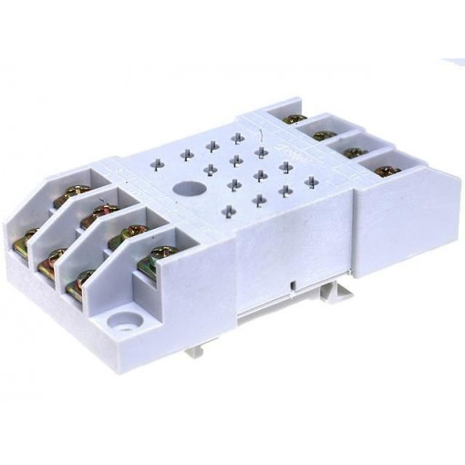 GZ14U-01; Socket; PIN: 14; 10A; 250VAC; Mounting: DIN; Leads: screw terminals; RELPOL GZ14U-01; Socket; PIN: 14; 10A; 250VAC; Mounting: DIN; Leads: screw terminals; RELPOL