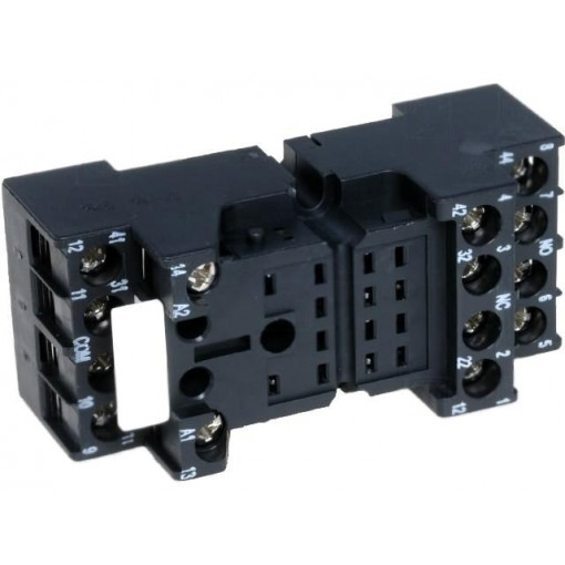 GZ4; Socket; PIN: 14; 6A; 250VAC; Mounting: DIN; Leads: screw terminals; RELPOL