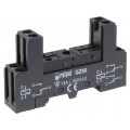 GZ80 BL; Socket; PIN: 8; 12A; 300VAC; Mounting: DIN,on panel; -40÷70°C; RELPOL