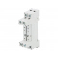 GZF80; Socket; PIN: 8; 10A; 250VAC; Mounting: DIN,on panel; -40÷70°C; RELPOL