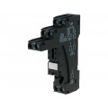 GZM80 BLACK; Socket; PIN: 8; 12A; 300VAC; Mounting: DIN,on panel; -40÷70°C; RELPOL