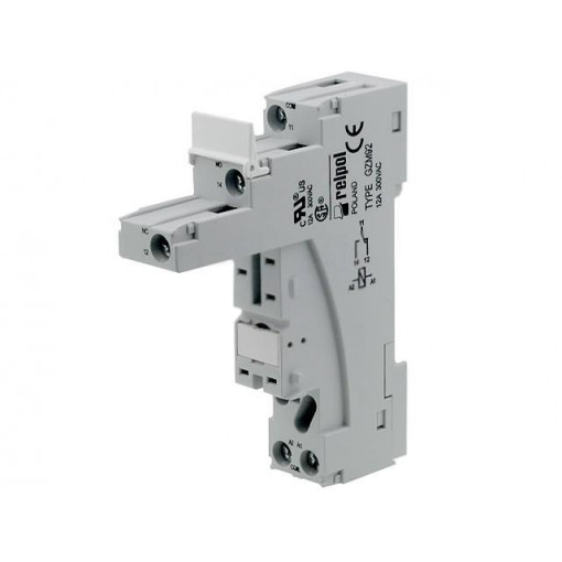 GZM92; Socket; PIN: 5; 12A; 300VAC; Mounting: DIN,on panel; Series: RM87N; RELPOL
