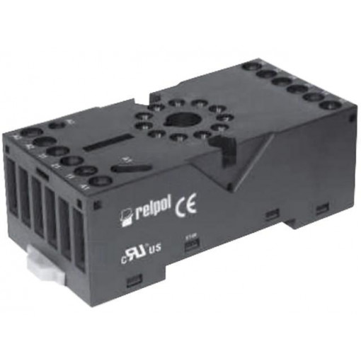 GZP11 2613852; Socket; PIN: 11; 10A; 250VAC; Mounting: DIN,on panel; Series: R15; RELPOL