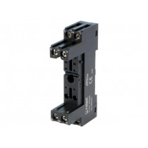 GZS80 BLACK; Socket; PIN: 8; 10A; 300VAC; Mounting: DIN,on panel; -40÷70°C; RELPOL