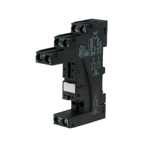 GZT80; Socket; PIN: 8; 12A; 300VAC; Mounting: DIN,on panel; -40÷70°C; RELPOL